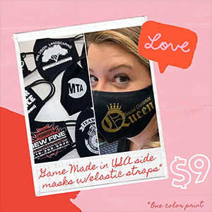 custom printed mask, full service